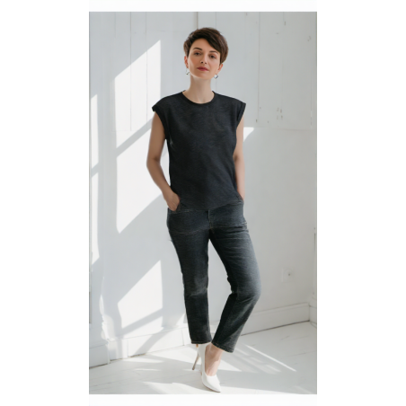 T-shirt Femme Manches Roulées